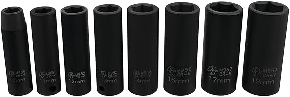 Impact Deep Socket Set - 3/8 Inch Dr Metric