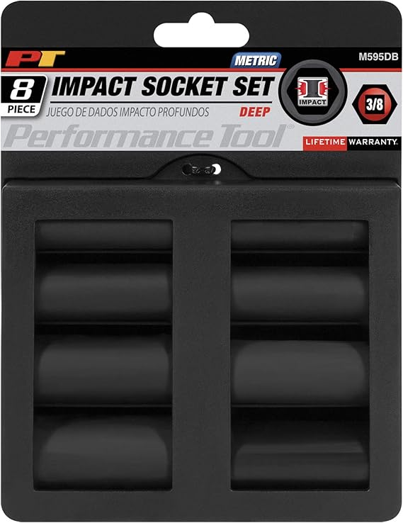 Impact Deep Socket Set - 3/8 Inch Dr Metric